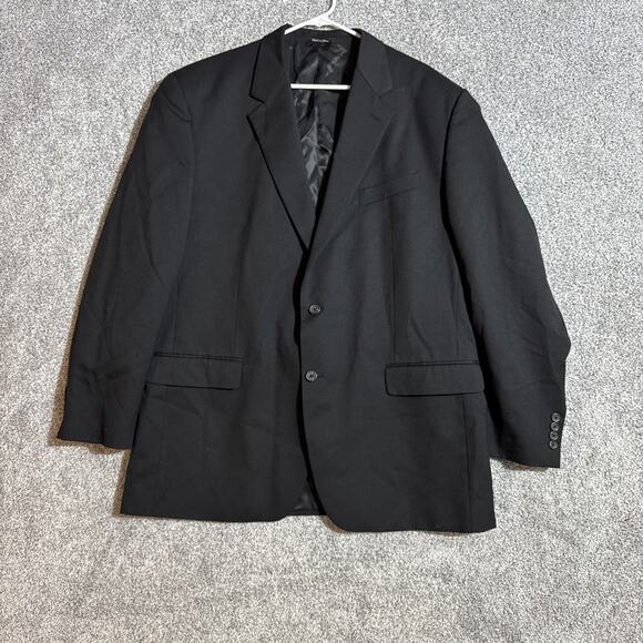 Chaps Sport Coat Mens Size 48L Office Dark Academia Wool Classic Lined Blazer